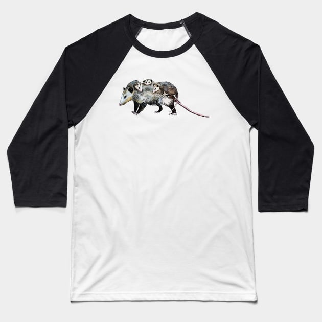 mother opossum Baseball T-Shirt by VicaVeresk